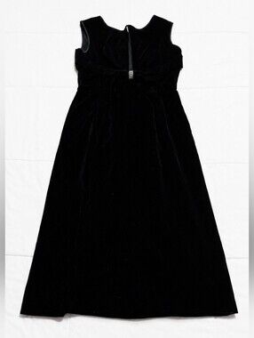 Vintage 1950s Velvet Black Dress With Bow …